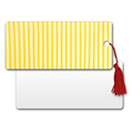 PVC Bookmark w/ 3D Lenticular Image of Yellow / White Stripes (Blank)